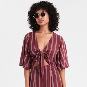 Crop wrap shirt